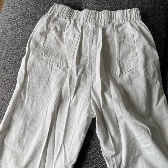 Women white high waisted straight leg pants - Picture 4 of 7